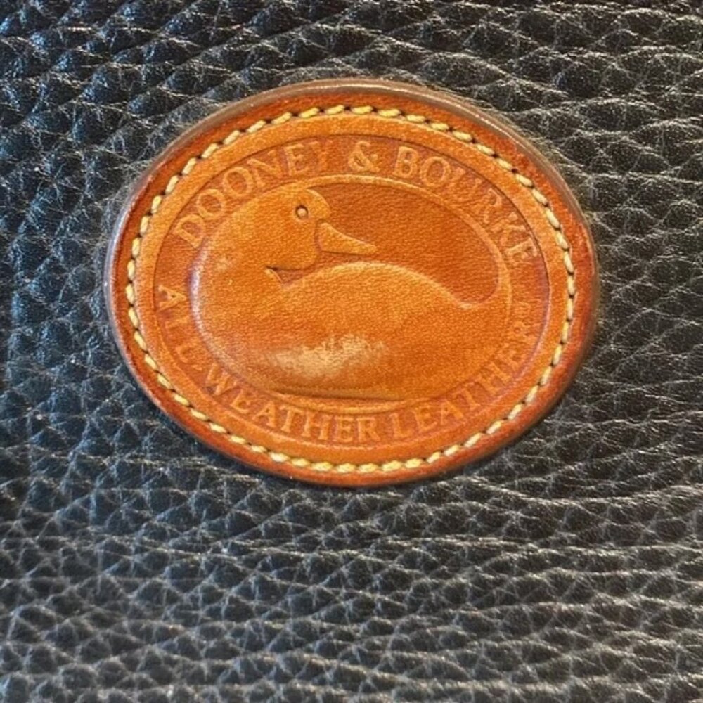 🎥 Vintage ♡ Dooney & Bourke ♡ All Weather Leather Briefcase / Messenger Bag - Picture 14 of 16